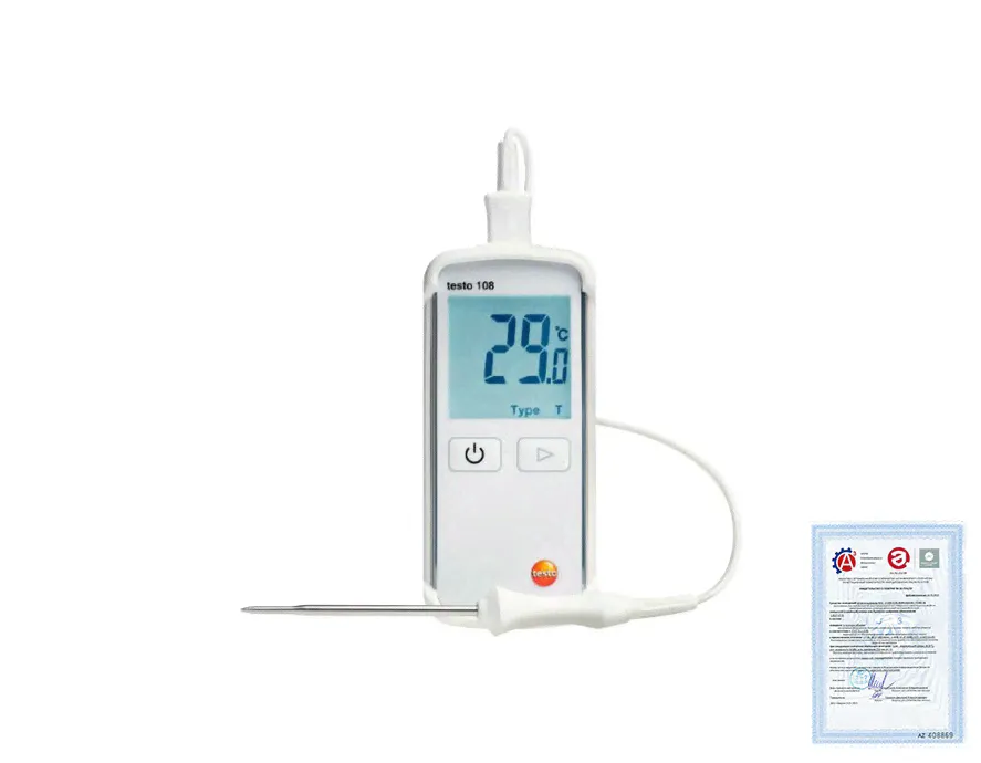 Поверка термометра Testo 108-1