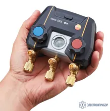 testo 550i — цифровой манометрический коллектор с 2-х ходовым блоком клапанов и Bluetooth, управляемый через приложение
