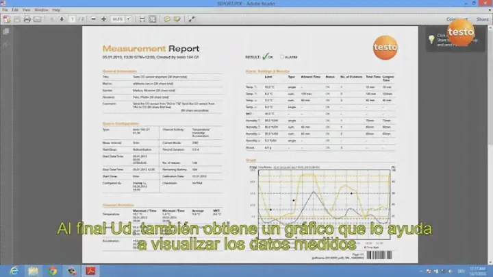 Datalogger Testo 184 Lectura de datos