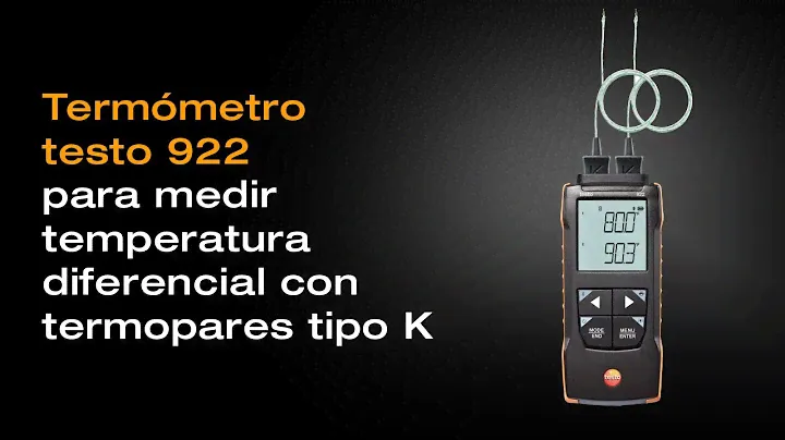 Testo 922: medición de temperatura diferencial | Be sure. Testo