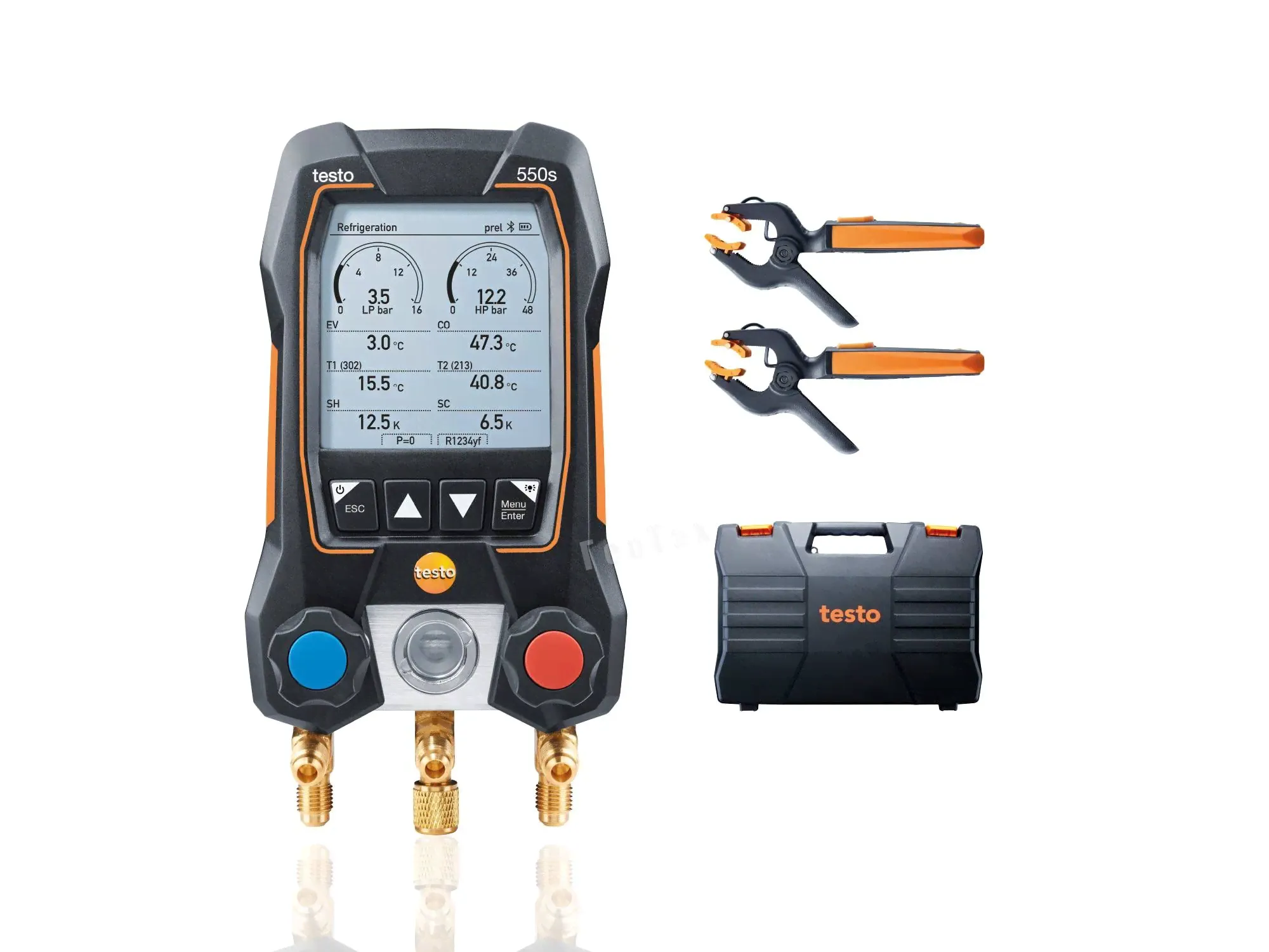 Testo 550s Комплект 2 - манометрический коллектор и беспроводные зонды-0