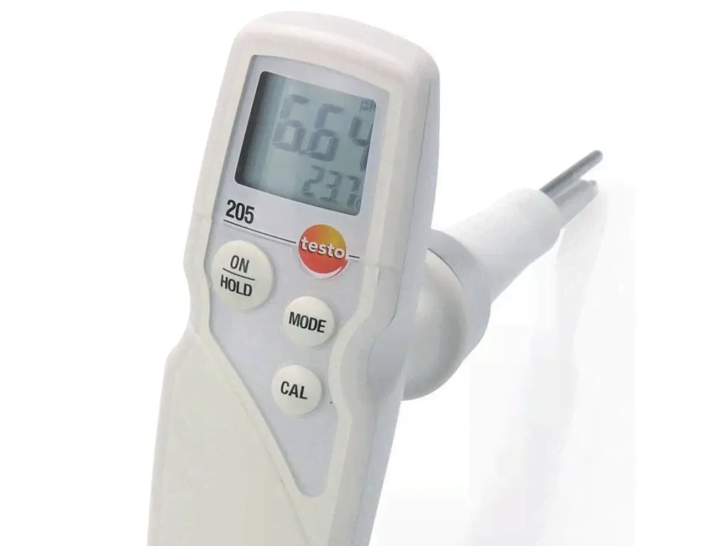 Testo 205 Портативный pH-метр с электродом, устойчивым к загрязнениям