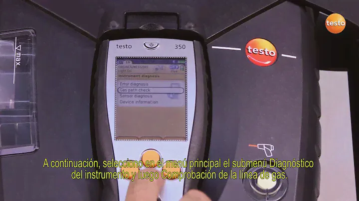 Analizador de gases testo 350 - 04 Prueba de estanqueidad