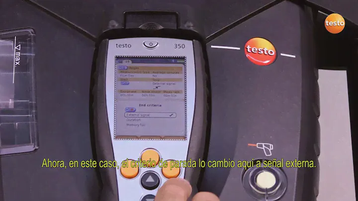 Analizador de gases testo 350 - 03 Configurar programa medición