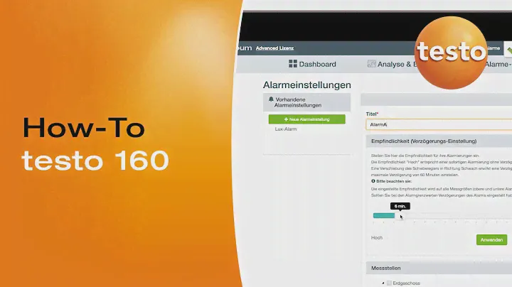 Datenlogger testo160 - Alarme konfigurieren und anzeigen: Videoanleitung