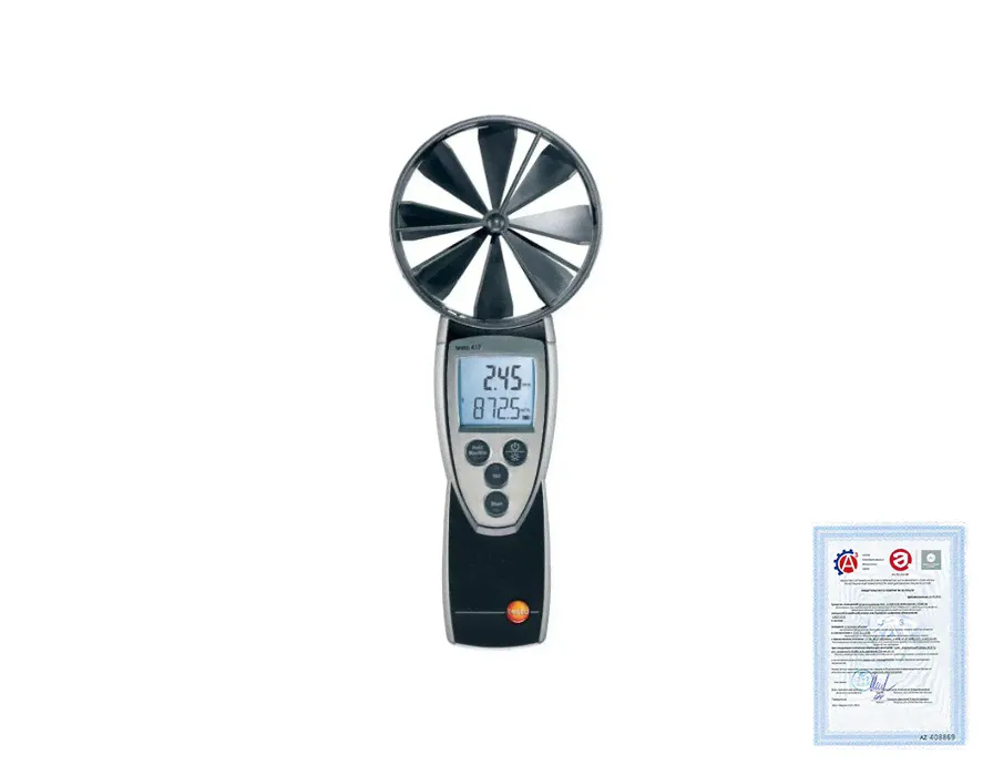 Поверка термоанемометра Testo 417-0
