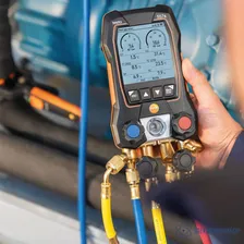 testo 557s комплект 1 в кейсе — умный цифровой манометрический коллектор и беспроводные зонды вакуума и температуры
