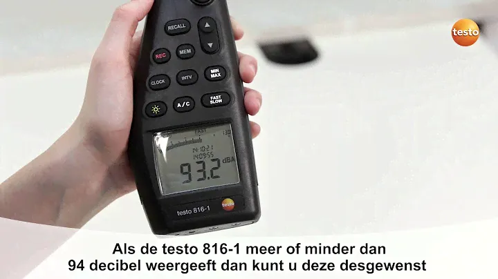 testo 816-1 geluidsmeter kalibreren