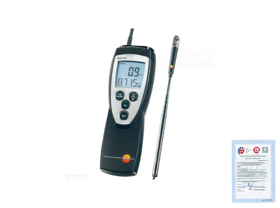 Поверка анемометра Testo 416